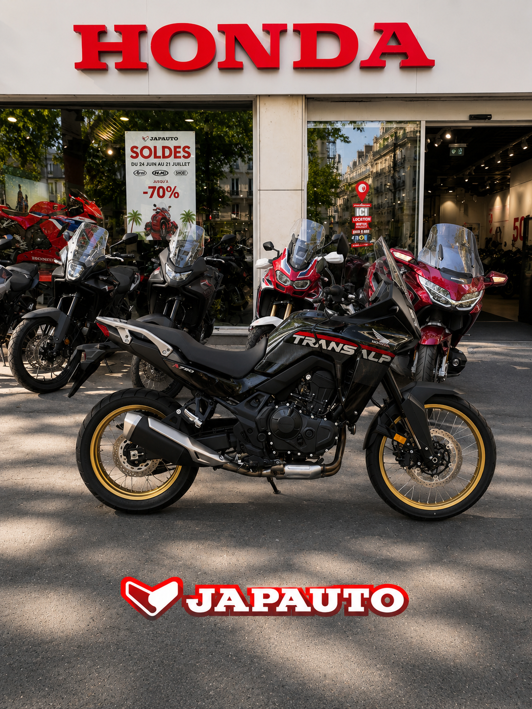 HONDA XL 750 TRANSALP- MODELE 2025 - NOIR - 499KMS - 8999€ - MEC07/2026 - REF HM550EB