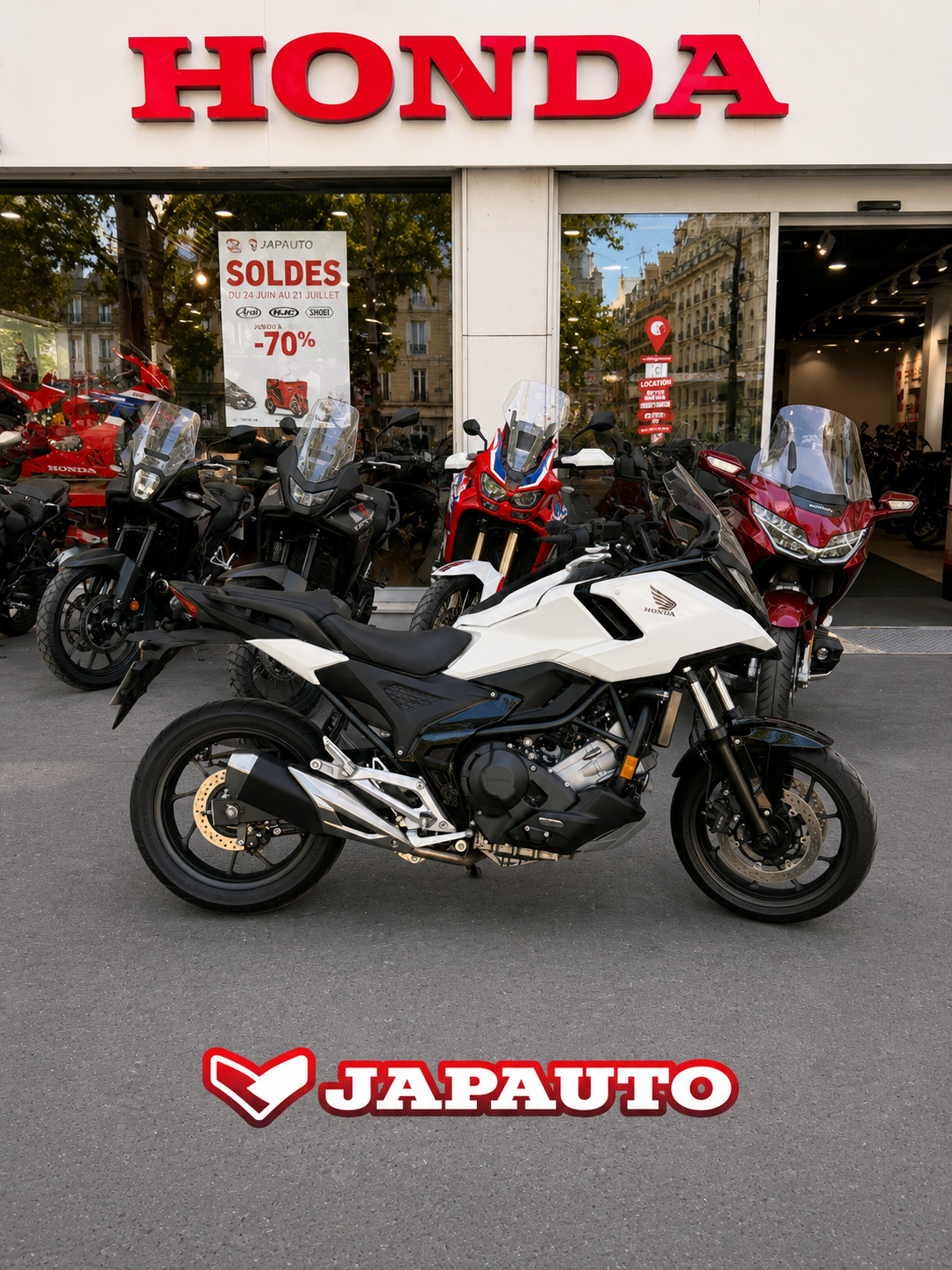 HONDA NC 750 X - BLANC - 8490€ - 499KMS - MEC04/2026 - REFHK795PJ
