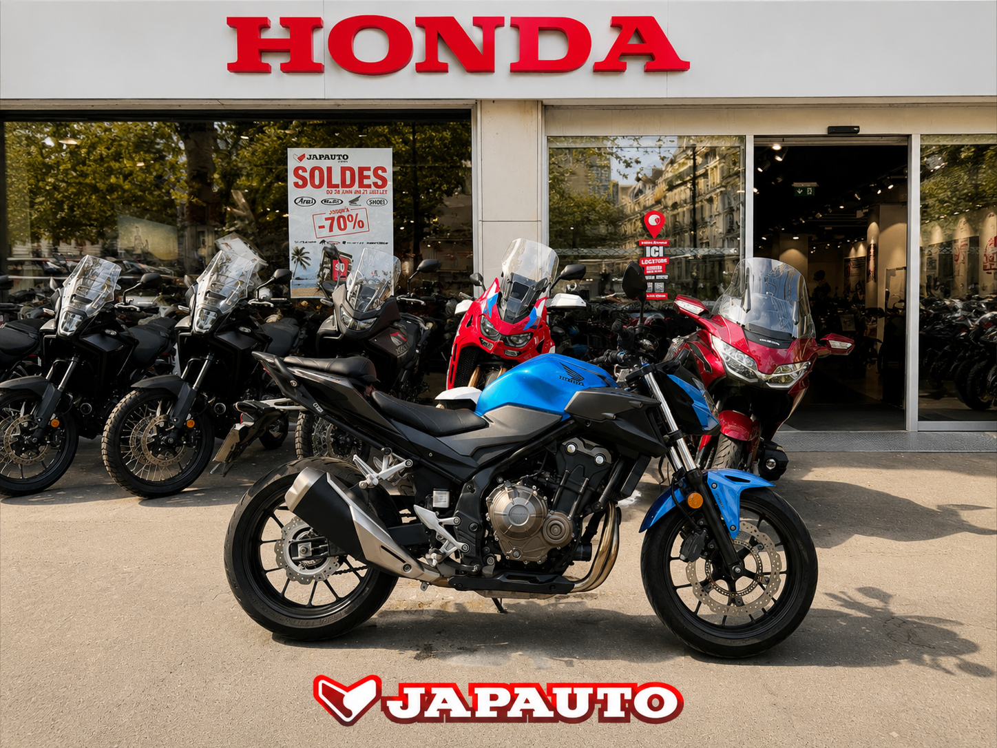 HONDA CB 500 F - 4490€ - BLEU - 14421KMS - MEC01/2021 - REFFW287PJ