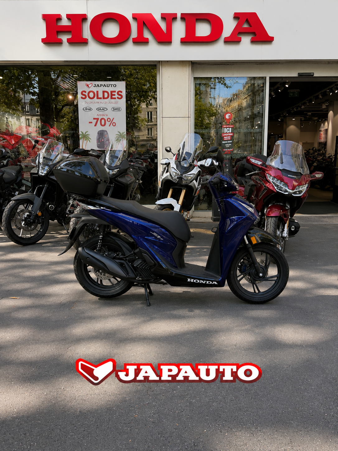 HONDA SH 125 - BLEU - 499 KMS - 3390€ - MEC07/2026 - REF HM736ED