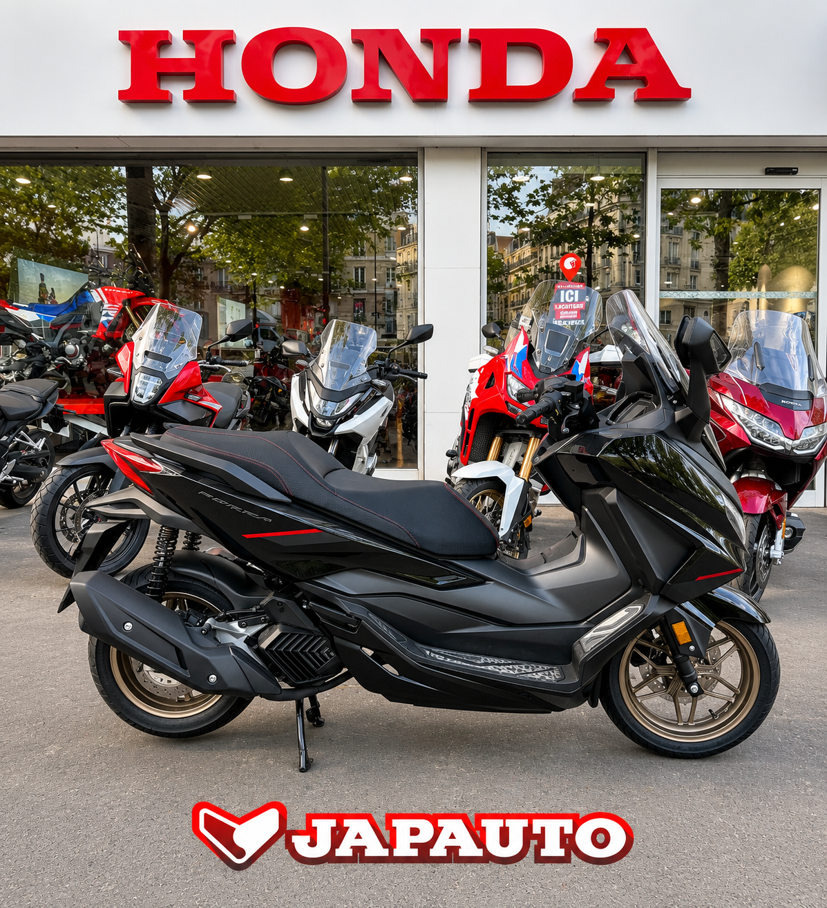HONDA NSS125 FORZA SE - ETAT NEUF - 499KM- 4999€ - NOIR - MEC 01/2026