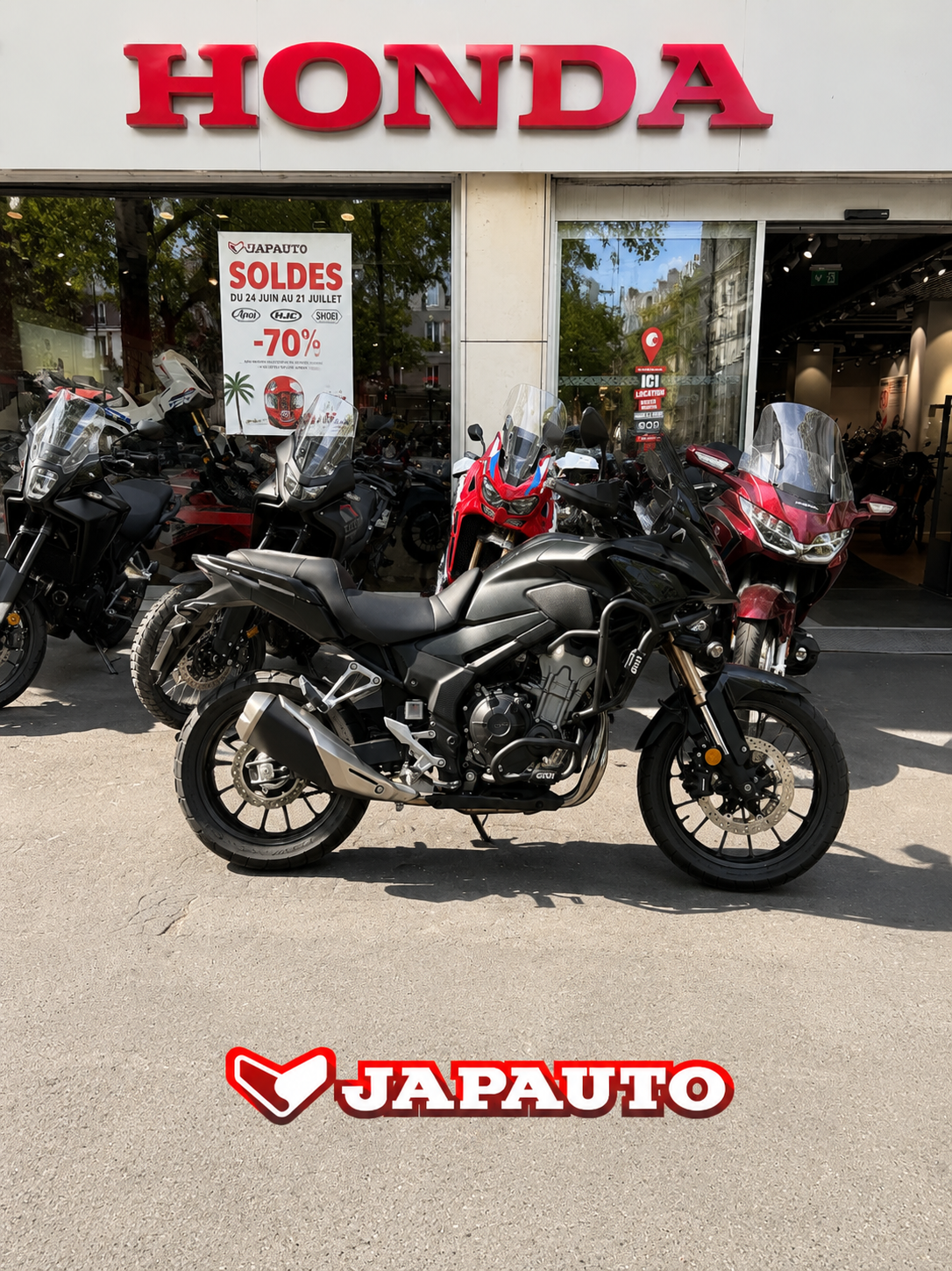 HONDA CB 500 X ABS - NOIR - 6490€ - 2153 KMS - MEC07/2023 - REFGQ734EB